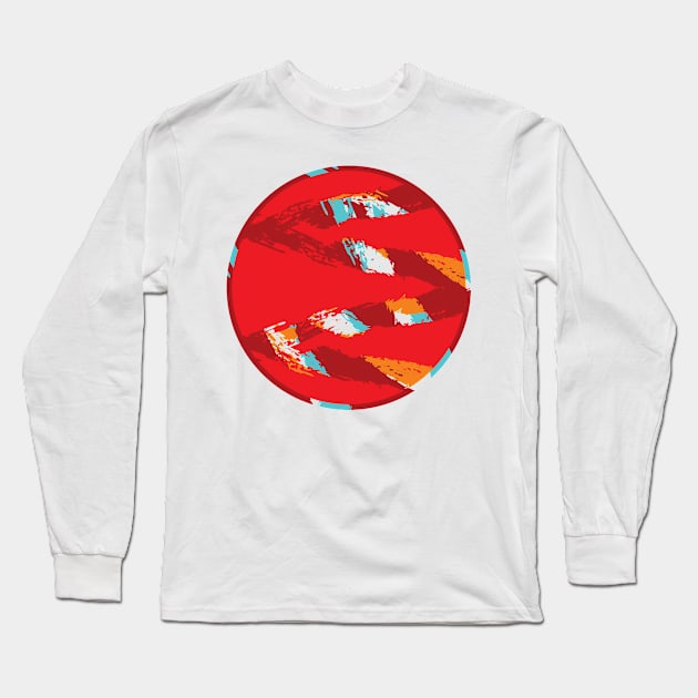 colorful abstract circle geometric illustration Long Sleeve T-Shirt by meisuseno